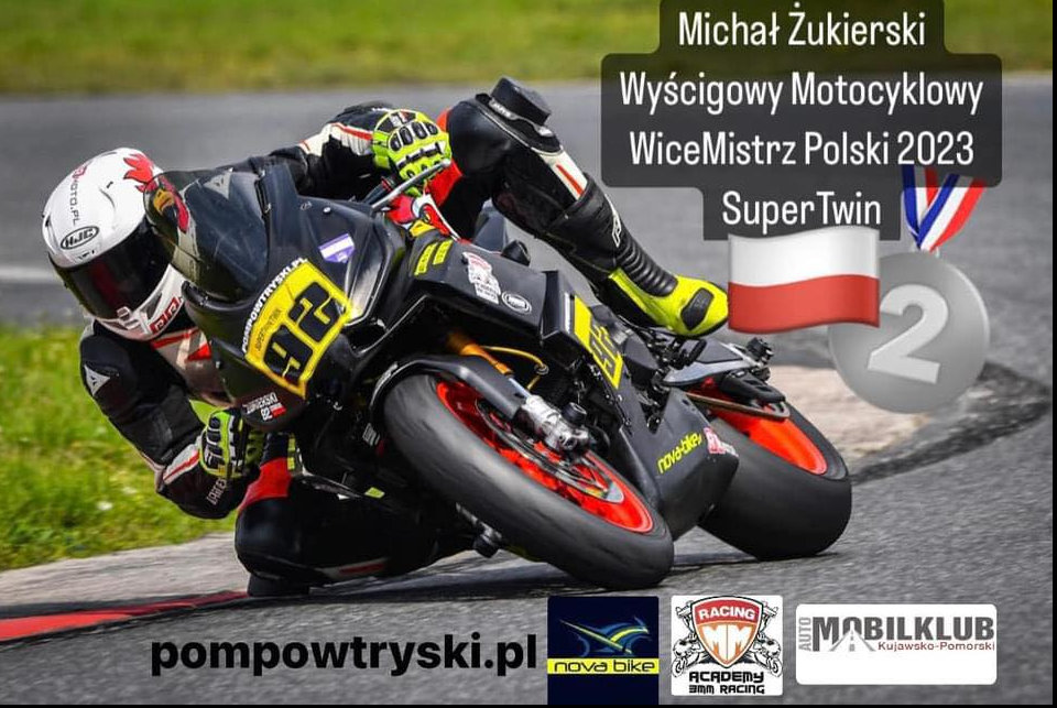 Michał Żukierski Wyścigowy Motocyklowy WiceMistrz Polski 2023 SuperTwin
